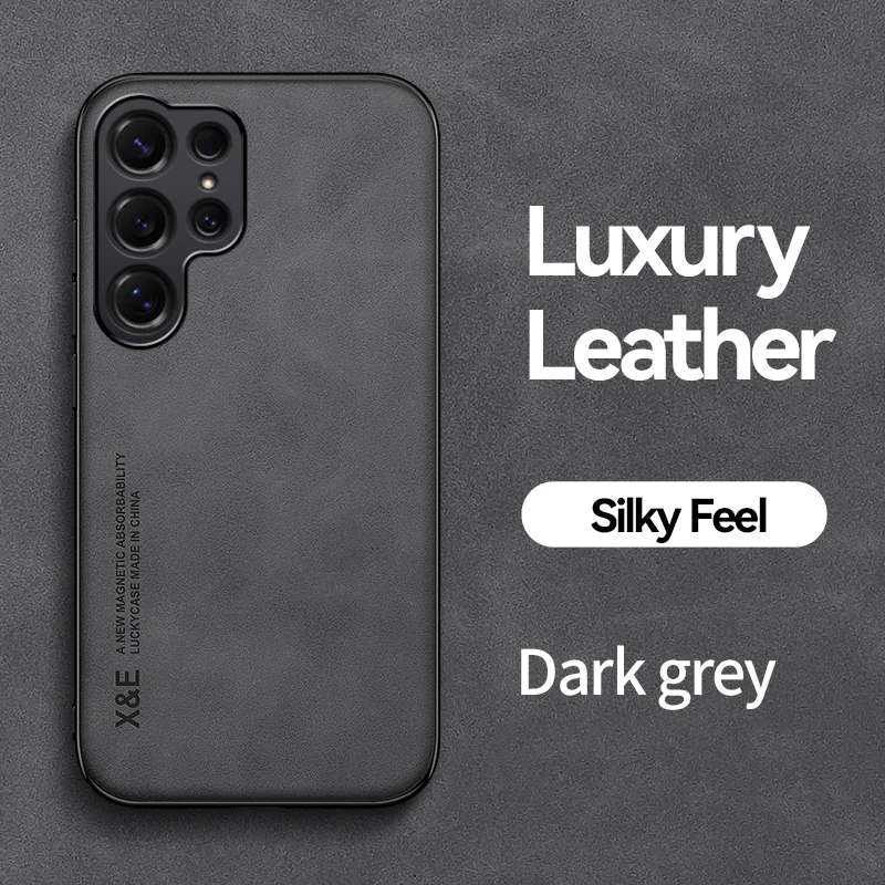 Luxury Frosted Leather Shockproof Phone Case with Bumper Protection