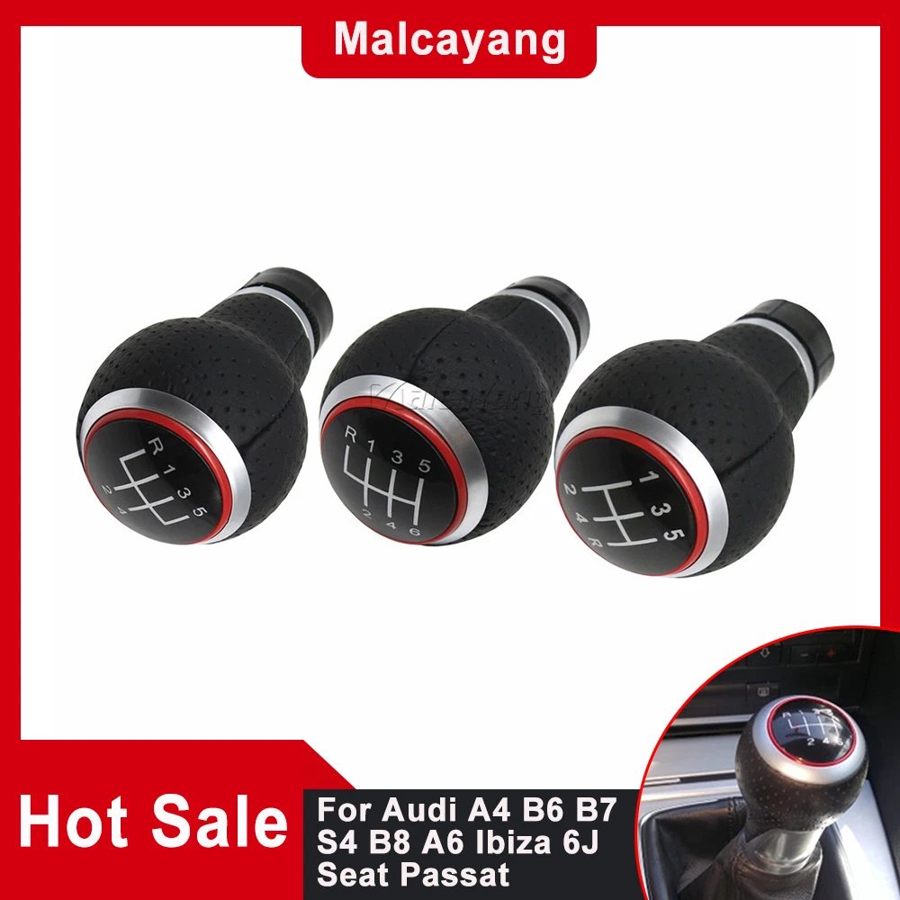 Pomello Del Cambio Leva Cambio Accessori Auto Per Audi A4 B6 B7 B8 A6 S4 8K A5 8T Q5 8R S Line Ibiza 6J Seat Leon Mk1 Passat