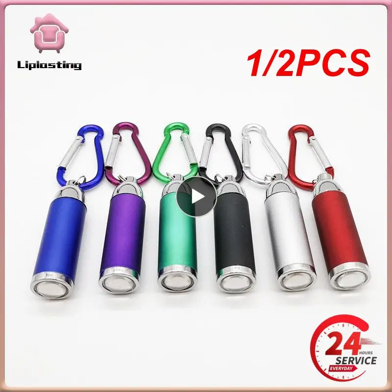 

1/2PCS Mini Torches Light USB Rechargeable Portable Flashlight Keychain Lamp Waterproof Light Hiking Camping Flashlights