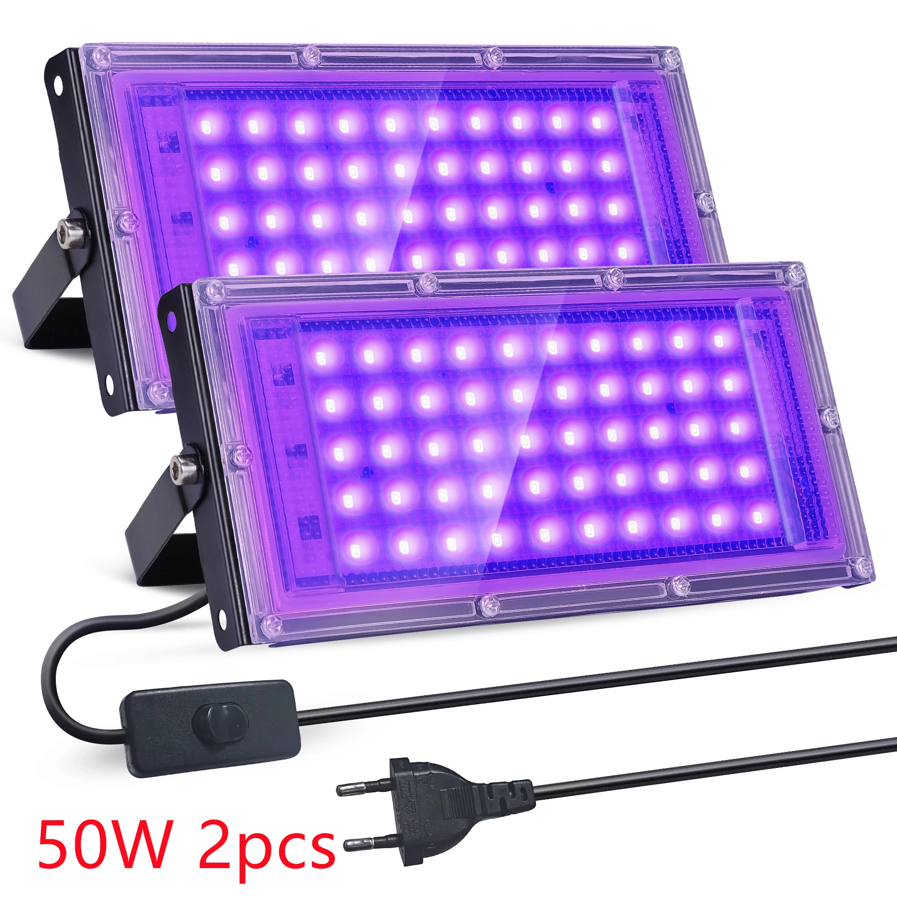ตัวเลือกสินค้า ไฟ LED สีดำ 50W 100W 150W สำหรับกลางแจ้ง