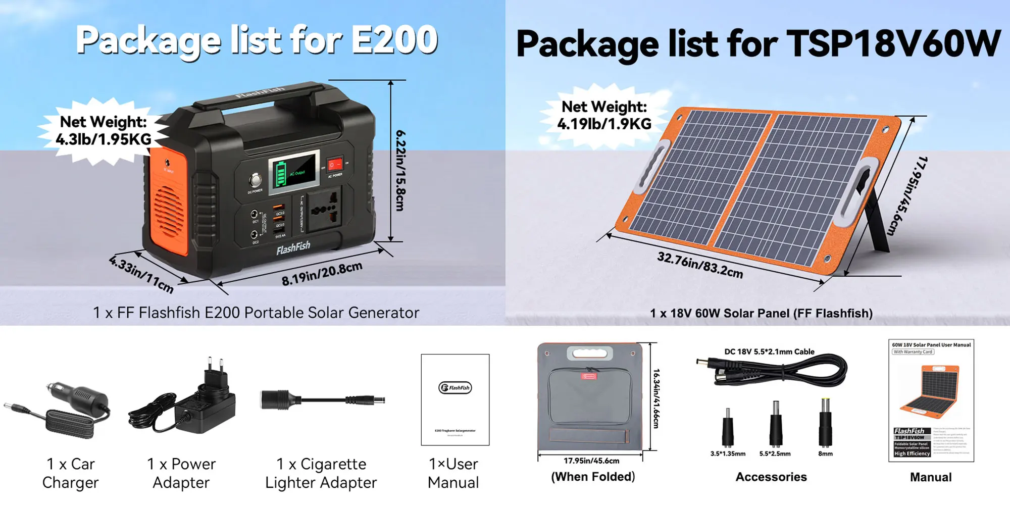 FF Flashfish E200 ポータブル電源 200W 151Wh ソーラー発電機