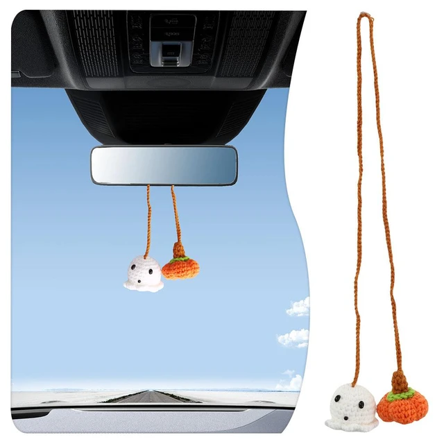 Car Decorations,Cute Car Air Freshener，Car Mirror Hanging Ornament,Handmade  Knitted Rear View Mirror Pendant Ornament,for Car Cecorations Home  Decorative Pendan… in 2023