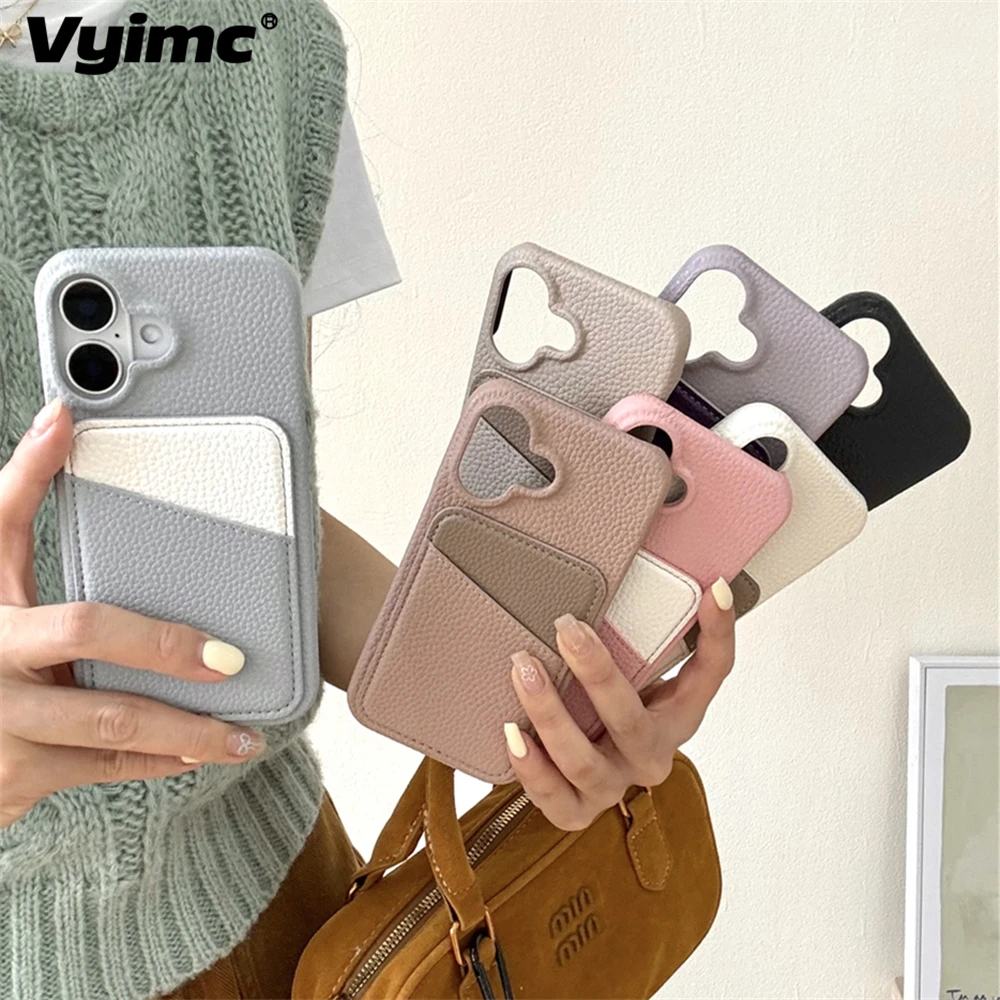 Vibrant Candy Color Wallet Phone Case with Soft-Touch Back Cover