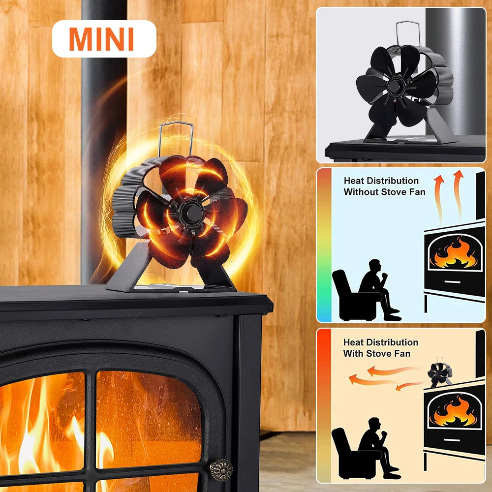 Log Burner Wood Heater Fans For Sale Mini Blade Fireplace Fan Heat