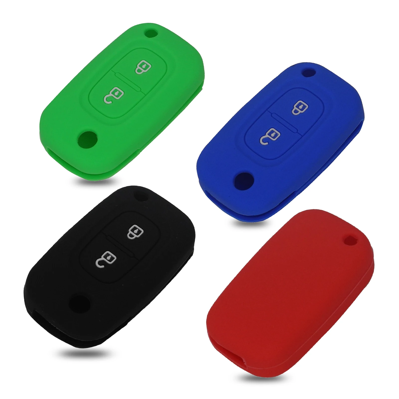 

Цветной силиконовый чехол jingyuqin для Renault kangoo Modus Megane Clio