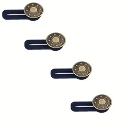 Adjustable Metal Retractable Button Set - Pants, Collars, and Cuffs (4 Pieces, 16 Styles) (4pcs J STYLE)
