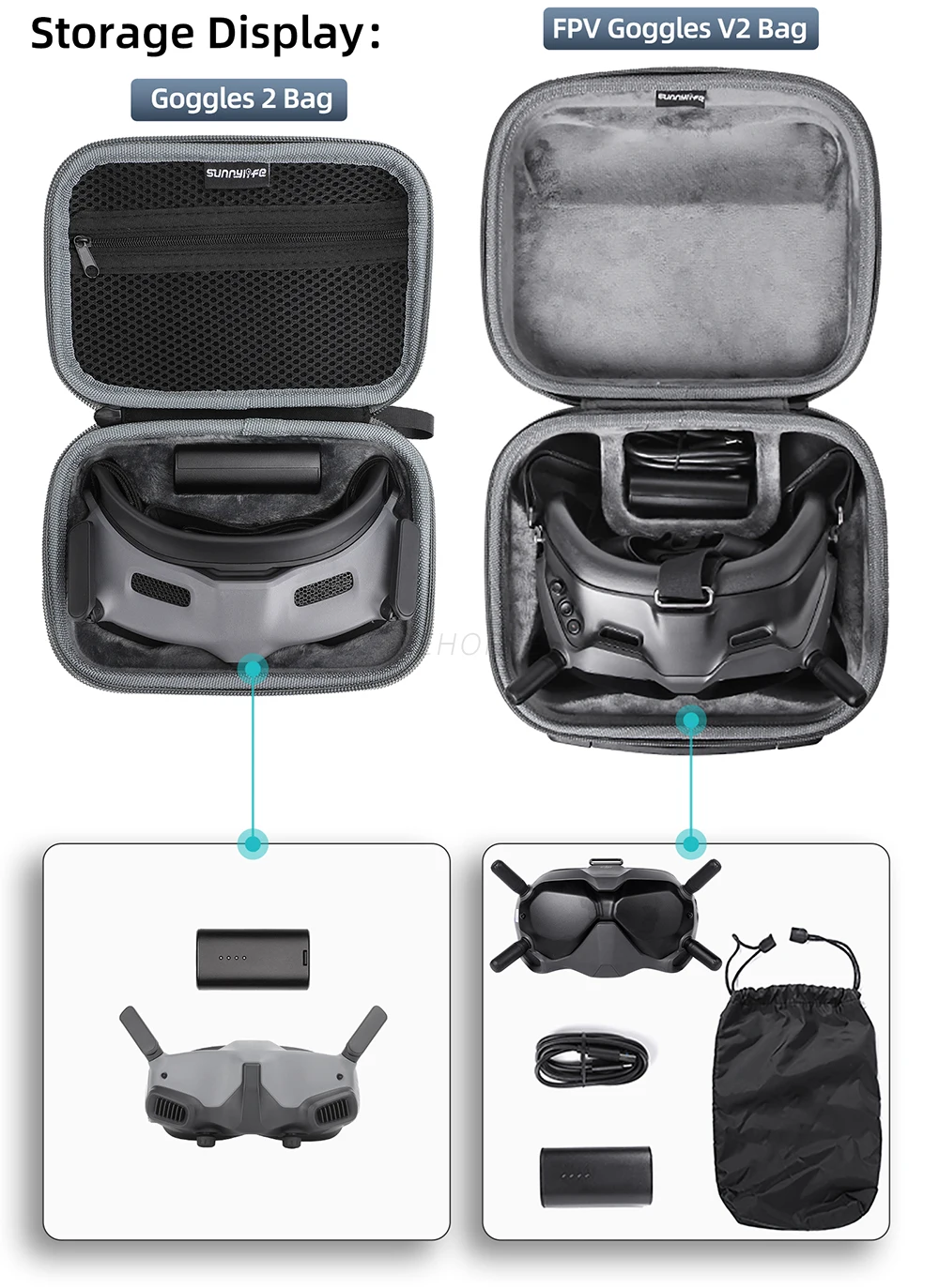 Carrying Case Storage Bag For DJI Googles 2/FPV Goggles V2 Handbag Storage Box for DJI Avata Drone Bag Accessories