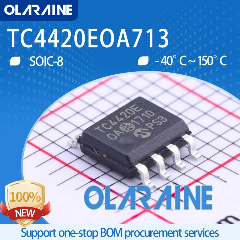 

TC4420EOA713 SOIC-8 SMD 1 Output MOSFET Gate driver 6A Sngl 18 V