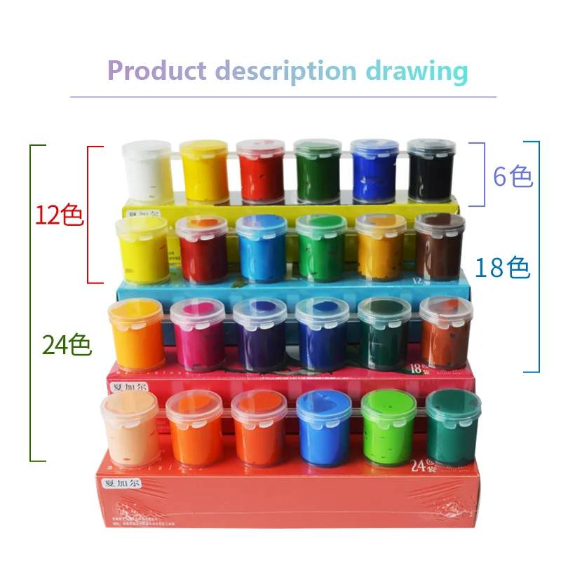 15ml 6 one-piece acrylic paint DIY hand-painted textile wall painting acrylic paint children painting graffiti hand-painted 4