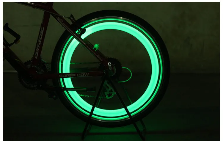 Description Picture 5 of item1pc 3 Mode LED Bike Wheel Spoke Light Waterproof Bike Safety Warning Easy To Install Bicycle Accessories with Battery