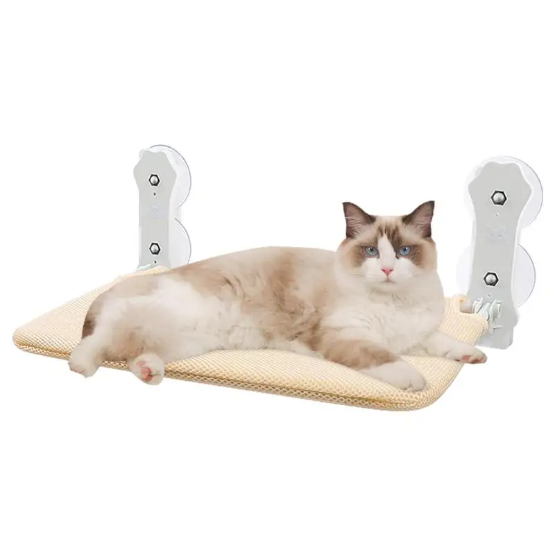 

Дышащая Складная кошачья кровать на присоске, сиденье на окно, хаки, с металлической рамой, гамаки 27,6-27,6-фунтов, кошачья кровать с подшипниковой нагрузкой