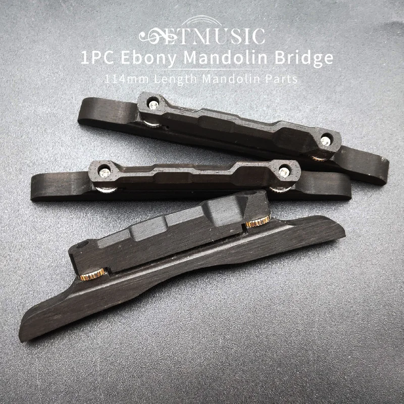 Adjustable Ebony Mandolin Bridge for Mandolin 114mm Length Mandolin Parts