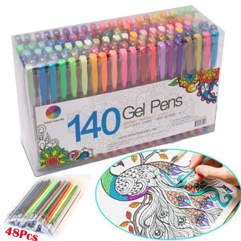 Juego de rotuladores de pintura de acuarela para niños, suministros de arte lavables para la escuela, recargas de 36/48 colores, regalos de navidad