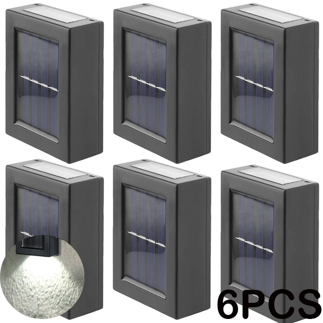 Solar 8 LED Outdoor Light Waterproof Garden Decor Lamps for Balcony Courtyard Street Wall Light Garden Outdoor Solar Lamp