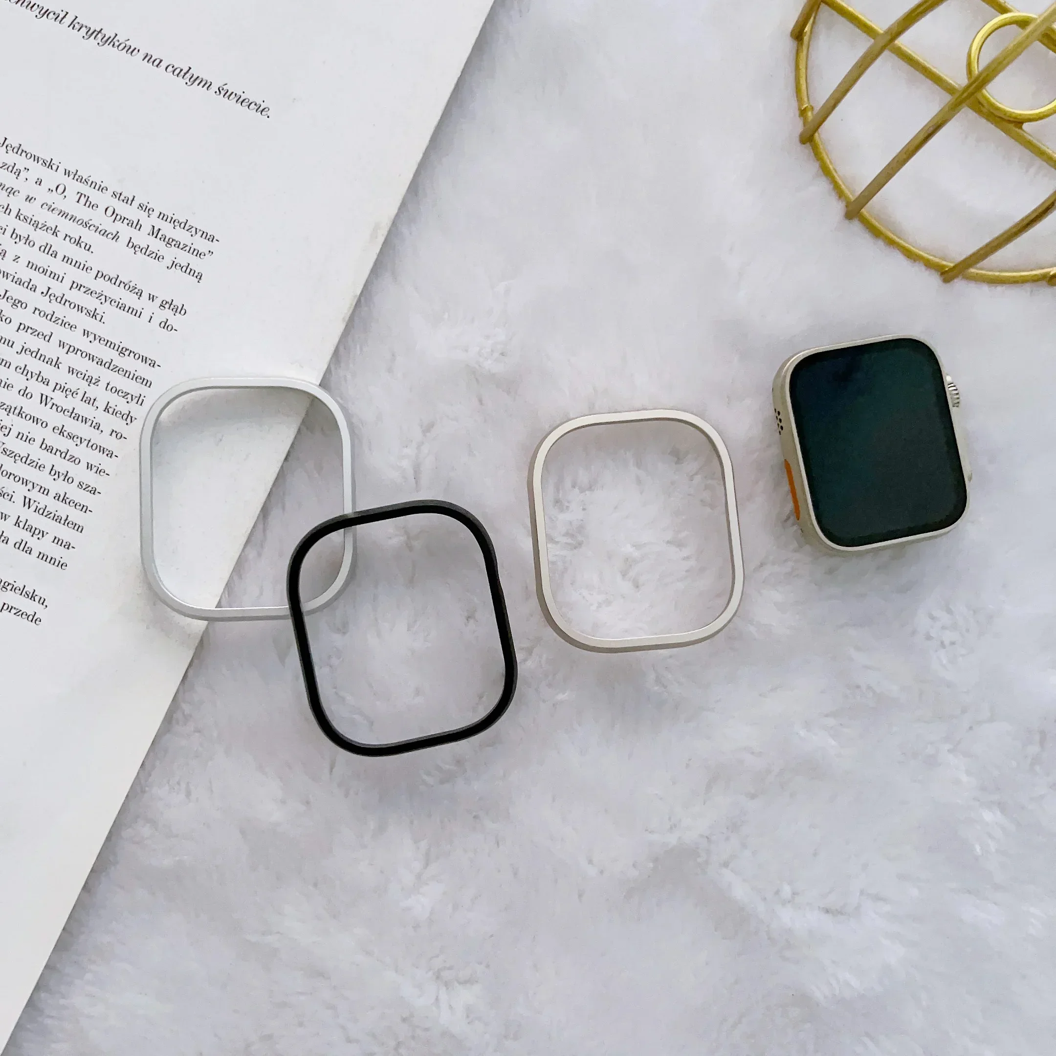 Aluminum Alloy Metal Protective Cover Bumper Frame for Apple Watch - No Glass