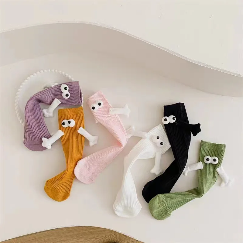 Chaussettes mains dans la main pour enfants, garçon, fille, solide