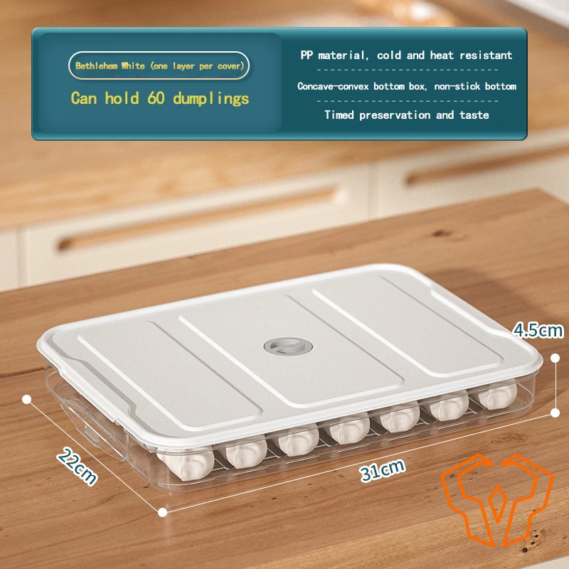 Multi Layered Dumpling Box Household Food Grade Frozen Egg Fresh Frozen Refrigerator Storage Kitchen Summer container 6