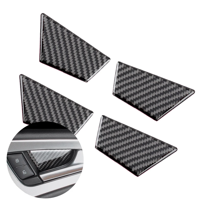 

For Audi A6 C7 A6L 2012 2013 2014 2015 2016 Carbon Fiber Car Interior Door Handle Panel Door Bowl Cover Trim