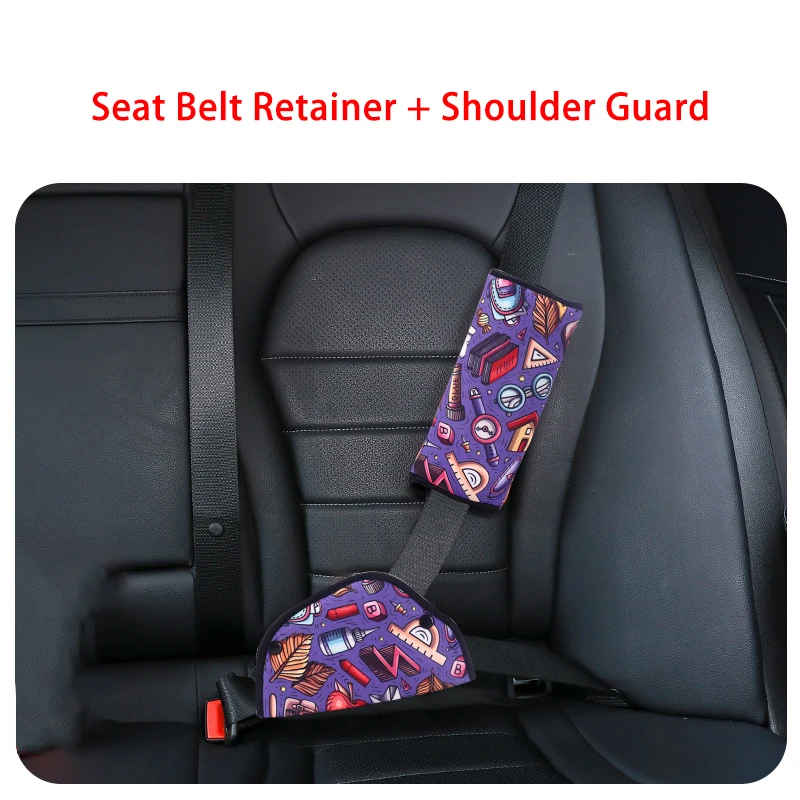 Support de réglage de ceinture de sécurité de voiture, housse de rembourrage  de ceinture de sécurité pour bébé, enfant, enfants, anti-cou, positionneur  lancé, kit de coussin - AliExpress