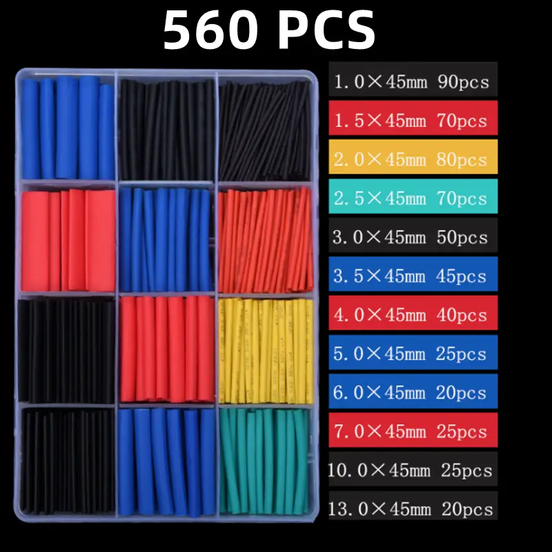 2:1,Heat Shrink Tubing,127-850 PCS,Insulated Polyolefin Sheathed,Electronic DIY Kit,Electrical Connection Tubing,Cable Sleeves image 13