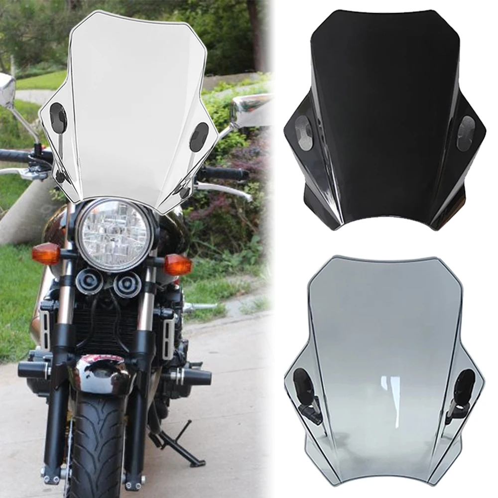 Motorcycle Windshield Glass Cover Screen Deflector FOR  Honda CB400 CB400SF okeytech transponder id13 car key blank glass chip for audi fiat honda saab volkswagen kia skoda peugeot auto fob accessories