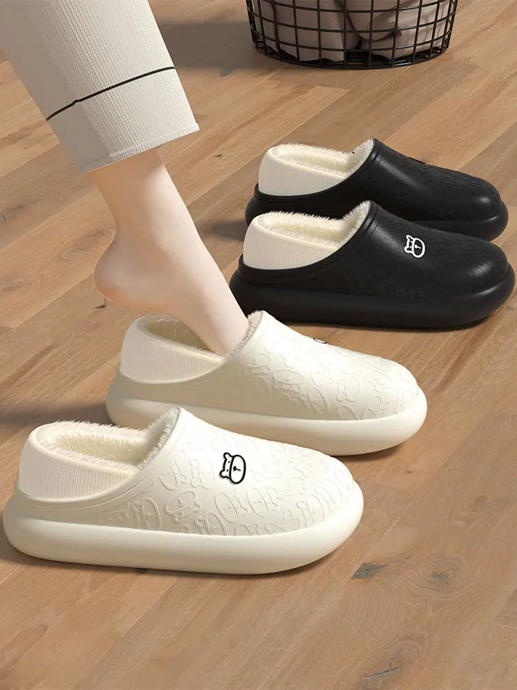 

women in winter, indoor home, thick sole, waterproof and warm bag, and plush cotton shoes for external wear DY5430