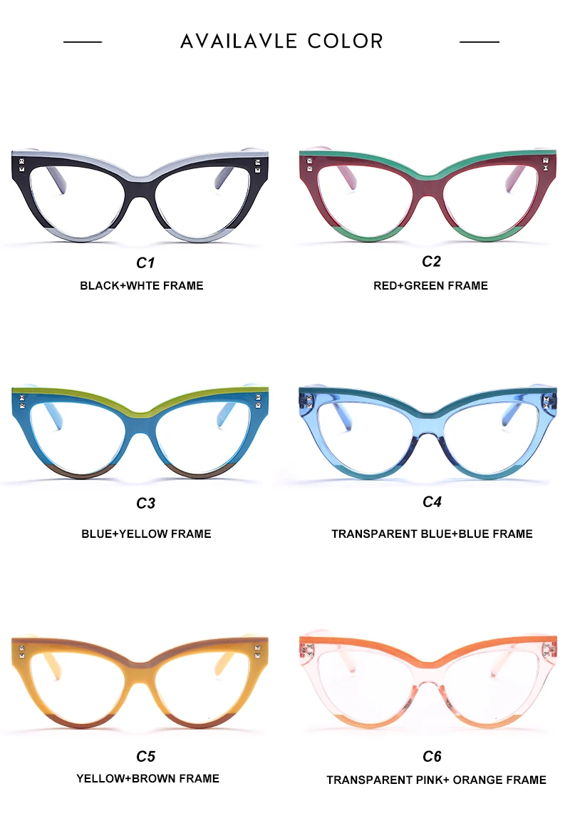 New Cat Eye Computer Eyeglasses Women Blue Light Blocking Optical Glasses Frames Vintage Anti Blue Ray Fashion Eyewear blue light reading glasses