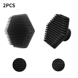 Silicone Facial Cleansing Brush for Men - Deep Clean & Massage Tool (Black A Black)