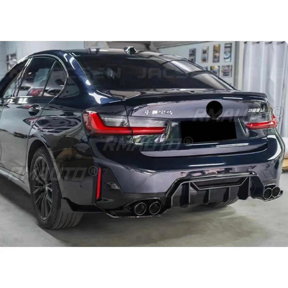BMW 3 시리즈 G20 G28 바디 키트, 리어 범퍼 립 디퓨저, 리어 범퍼 스포일러, 2023-2024 자동차 액세서리