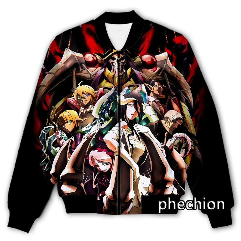 

phechion New Men/Women Anime Overlord 3D Printed Casual Jacket Fashion Streetwear Men Loose Sporting Jacket & Coat Q66