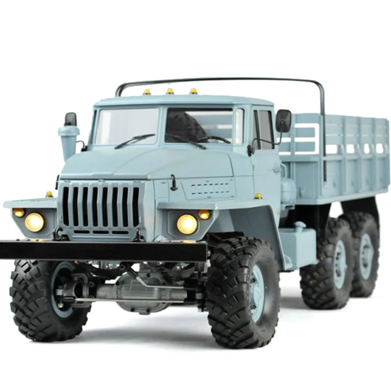 Rc Truck Uc6 1/10 6X6 Alta Simulazione Fuoristrada Camion Militare Rimorchio Ponte Dritto Arrampicata Modello Di Auto A Sei Ruote Motrici