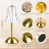 LED Table Lamps 3 Color Touch Dimming Night Light USB Rechargeable Cordless Atmosphere Bedroom Bedside Reading Lamps Decor Light 5