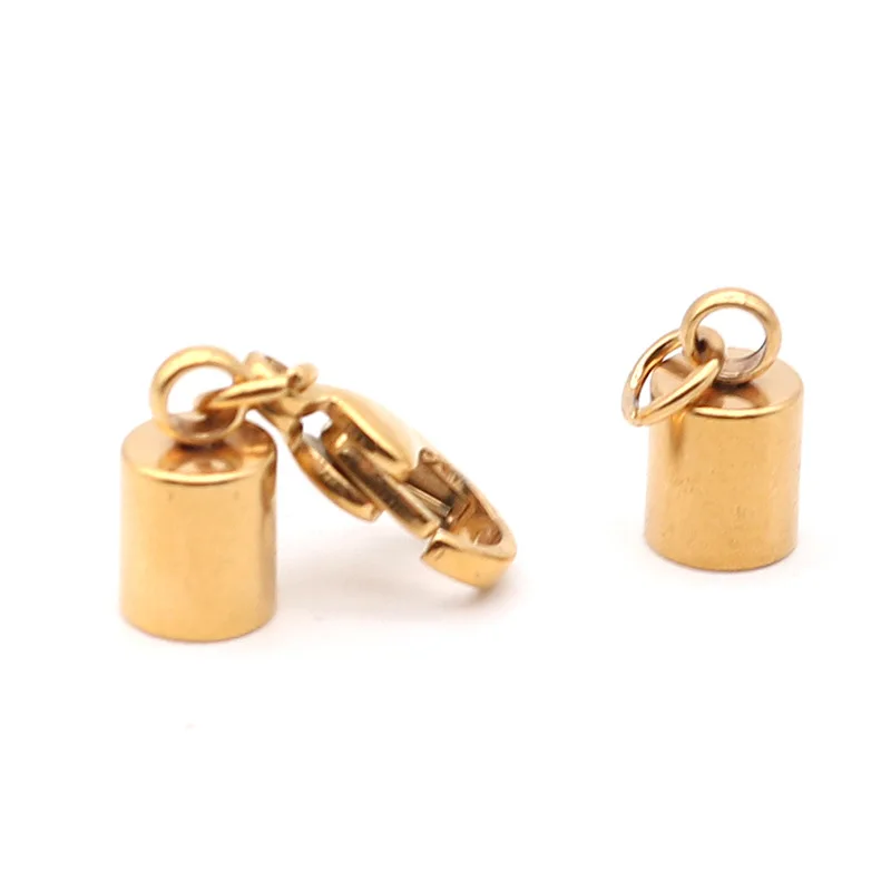 Stainless Steel End Lobster Claw Clasps Caps Extended Chain Jump Rings Jewelry Connector 7