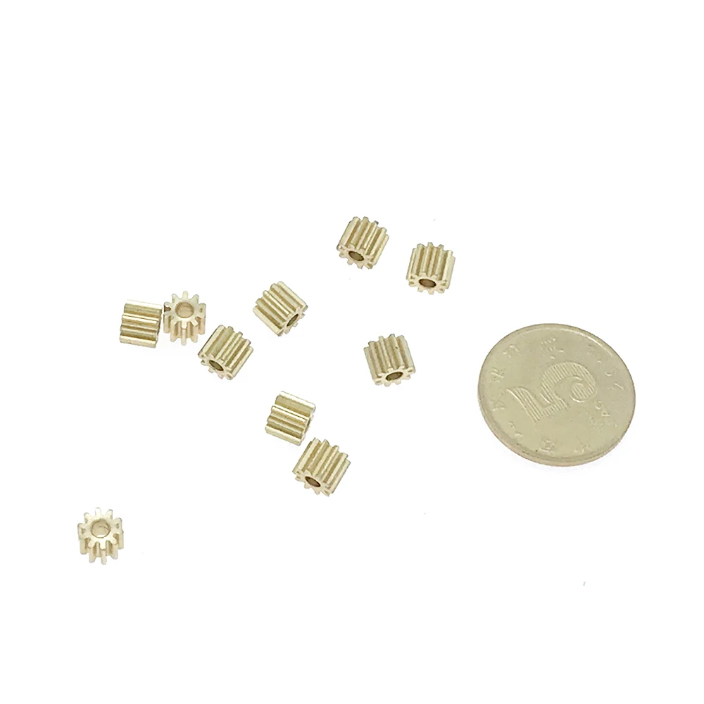 1PCS Metal Pinion Gear Brass 7T 8T 9T 10T 11T 12T 13T 14T 16T 18T Teeth 0.4M For 1mm 1.5mm 2mm Shaft Size Motors