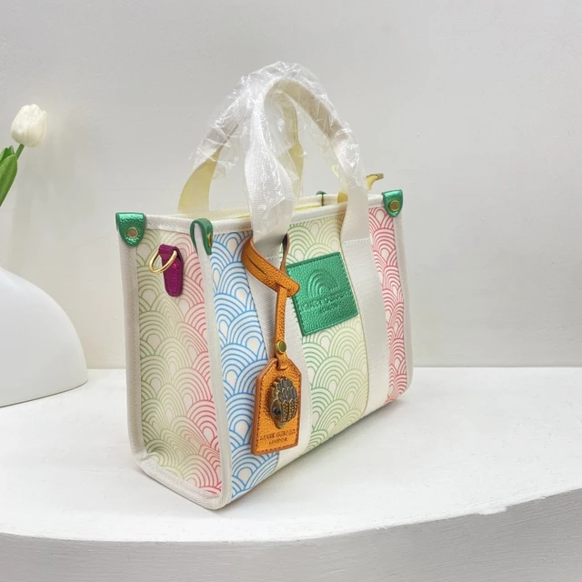Kurt Geiger-Bolso de mano de lona para mujer, bolsa de hombro de gran capacidad, de marca de diseñador de lujo, tendencia de moda, novedad de 2024