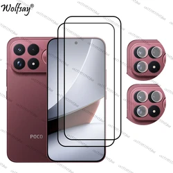 Premium Full Cover Tempered Glass Screen & Camera Protector for Poco F9 Ultra (2 Glass and 2 Lens)