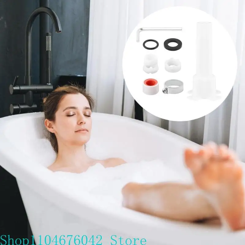 High Performances 4 in 1 Bathtubs Spouts Adapter Set Fit 1/2Inch Brass Pipe and Thread Connection Bathroom Accessory