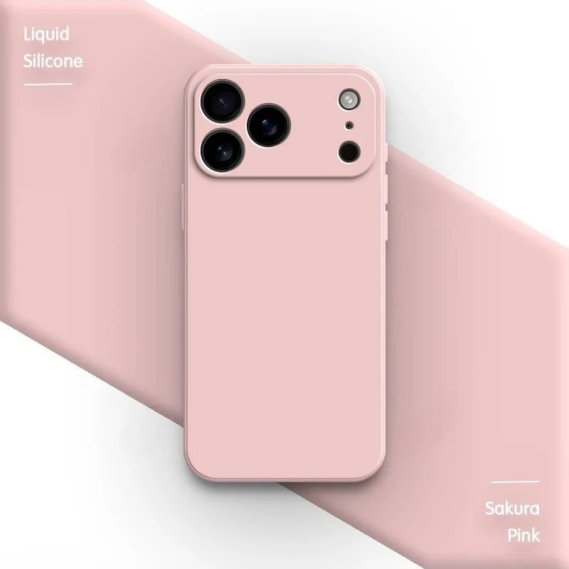 Premium Liquid Silicone Phone Case with Lens Protection - Soft and Durable Protective Cover