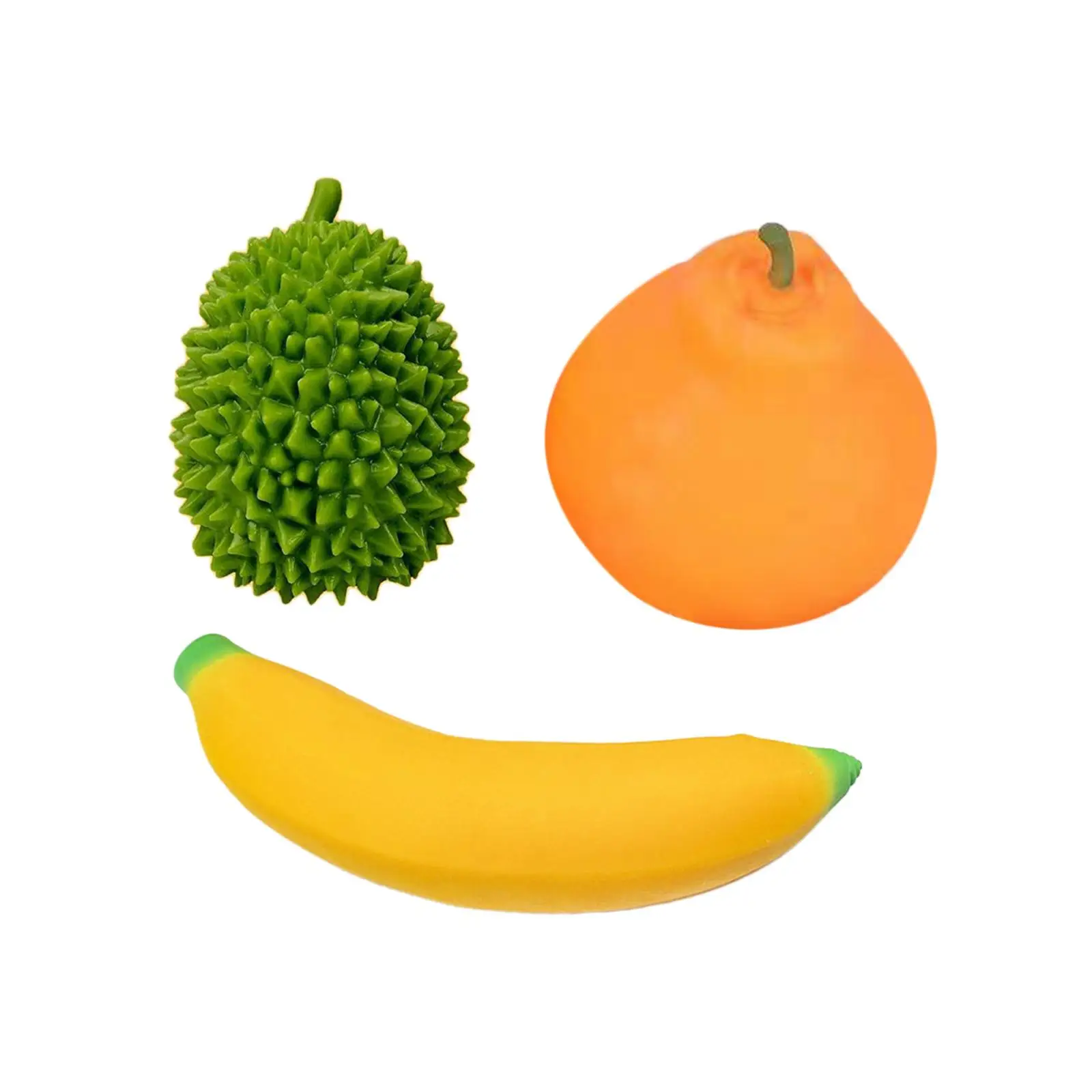 

3 Pieces Fruits Decompression Toys Fruit Themed Party Supplies Sensory Toys Stress Reliever Toy for Kids Childen Adults