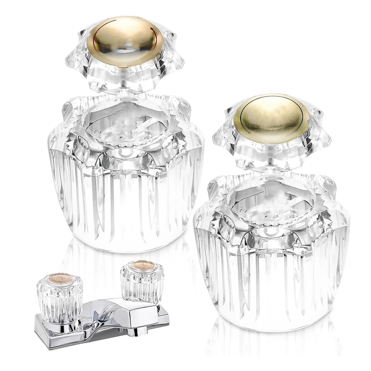 믿을 수 있는 욕실 수도꼭지 손잡이 교체, 욕조 수도꼭지는 Delta LDR Delex Peerless 용 1 쌍의 냉온수 2 손잡이를 처리합니다.