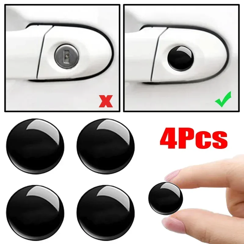 4Pcs Car Door Keyhole Sticker Auto Lock Decoration Protection Decal for BMW E46 E85 E60 F10 E39 F30 E36 F20 E87 E90 E70 X3 X5