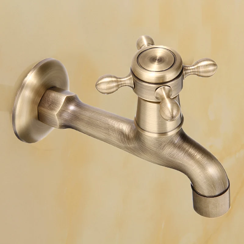 Antique Brass Faucet Tap Mayitr Wall Mounted Decorative Kitchen Bathroom Single Faucet Antique Brass Faucet Tap Mayitr Wall Mounted Decorative Kitchen Bathroom Single Faucet