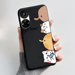 Cute Cartoon Soft Silicone Protective Phone Case - Black for ZTE Blade V40S (HEI - TPU401)