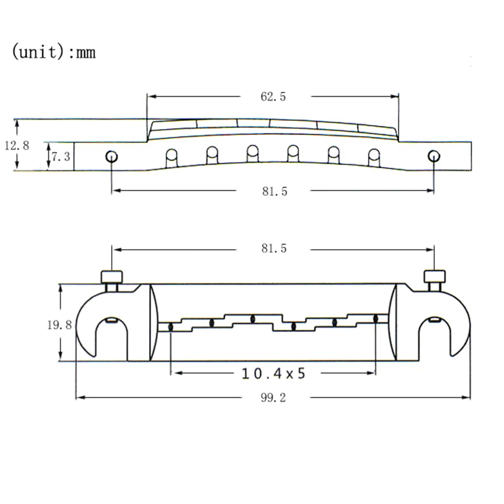 Guitar Compensated Ridge Wraparound Combination Bridge Tailpiece Metric Anchors/studs Musical Instrument Guitar Parts For Epi LP