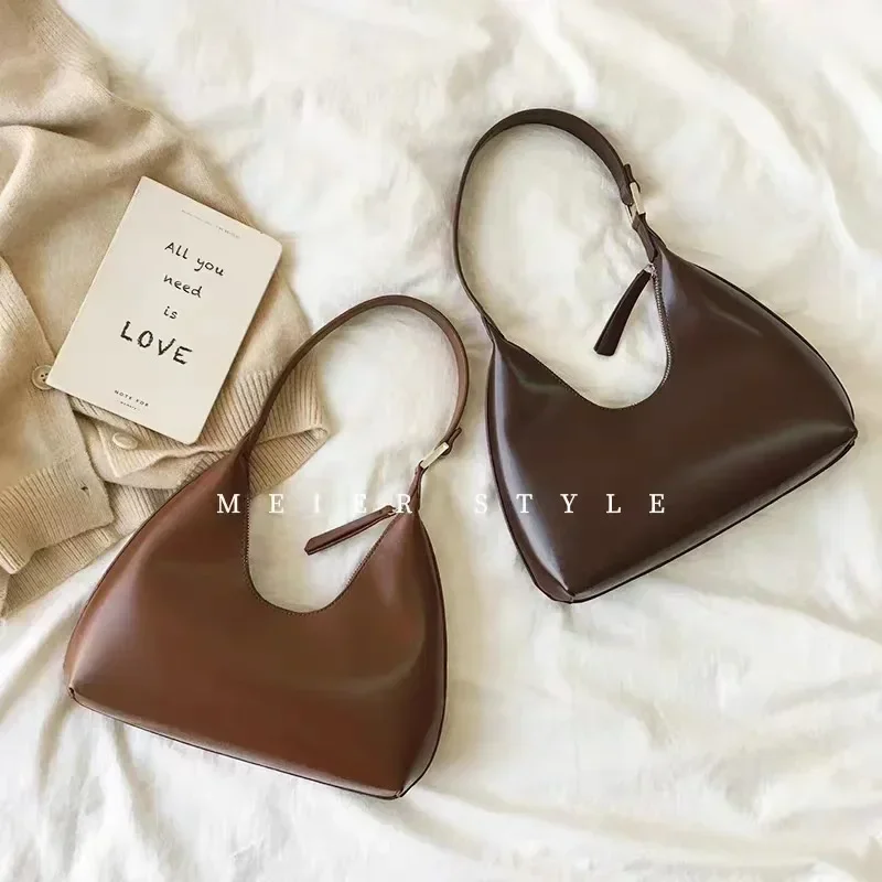 

Ретро и Минималистичная Сумочка для подмышек в форме Луны, Сумочка через плечо, текстурированная женская сумка для палочек