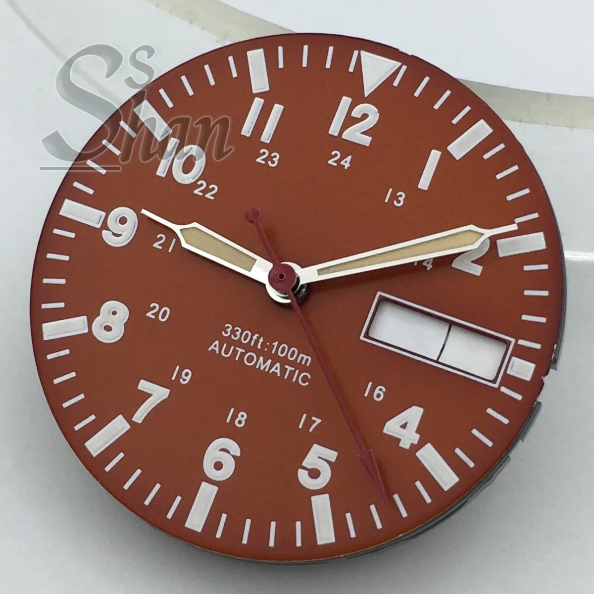 Green Luminous Dial with Weekly Date Window for Replacement Parts – 29mm