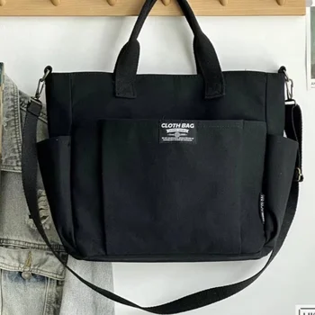 الحد الأدنى الحضرية طالبة سعة كبيرة التنقل قماش أفقي كتف واحد قطري الصليب حقيبة محمولة 4