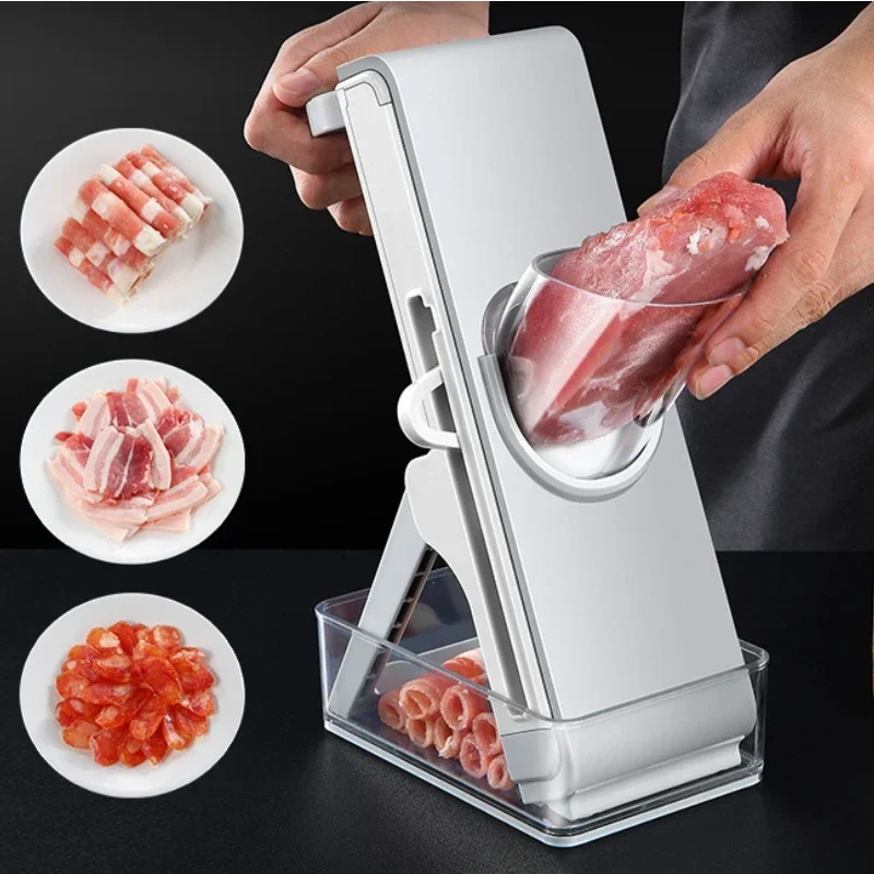 Kitchen Accessories Gadgets Vegetable Cutter, Meat Slicer, Potato Slicer, Carrot Grater, Shredder, Chopping with Steel Blade