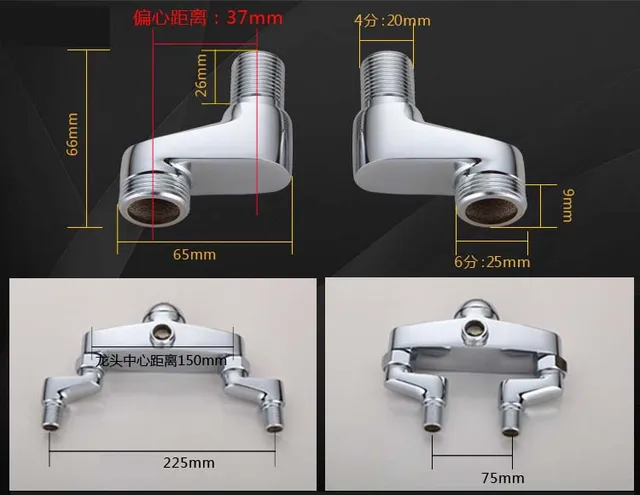 Rubinetto Angolare Regolabile 40° - In Rame, Per Doccia E Lavandino, Diametro 26mm - Foto 8
