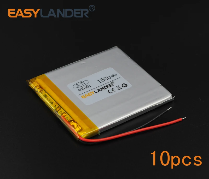 

10pcs/Lot 3.7V 1500mAh 405461 Polymer Li-ion Battery For Mp3 Mp4 PAD DVD DIY E-book bluetooth Vedio Game toys Tablet PC mobile